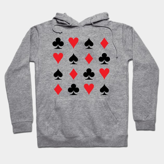 Playing Card Symbols Suit Pattern 2 Hoodie by inotyler